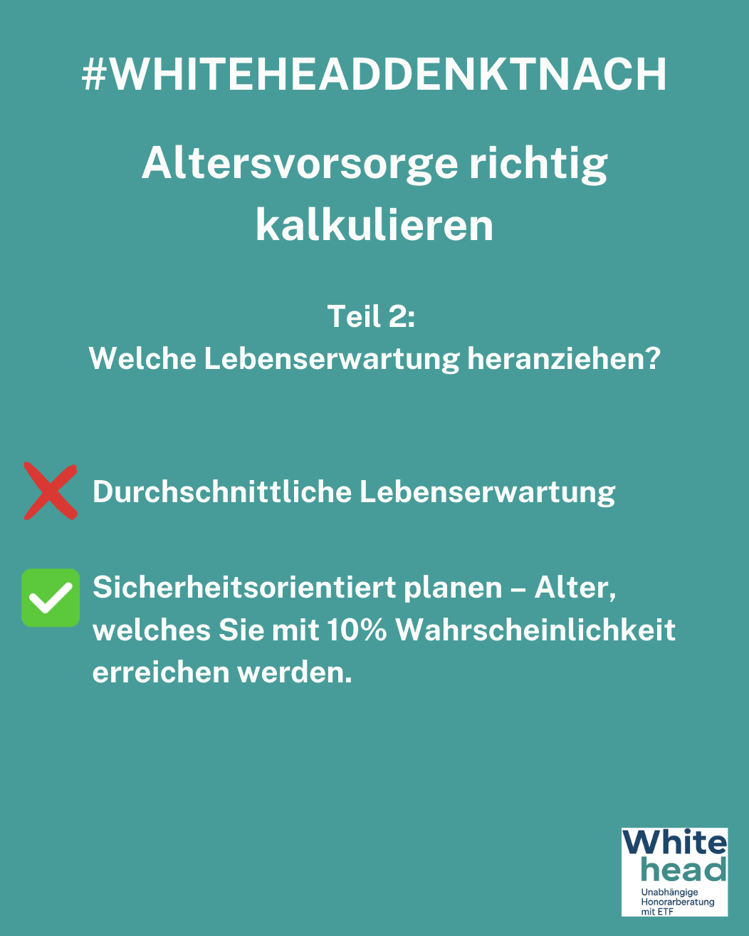 Lebenserwartung realistisch planen